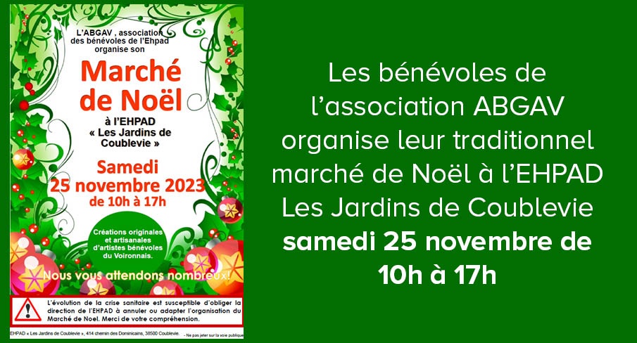 Marché de Noël de l'EHPAD de Coublevie