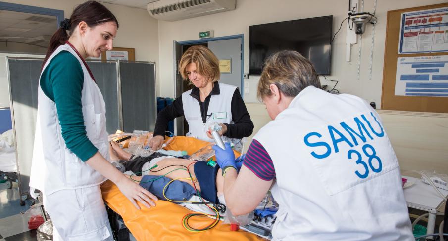 Infirmiers Diplômés d’Etat exerçant dans un service d’accueil des urgences.